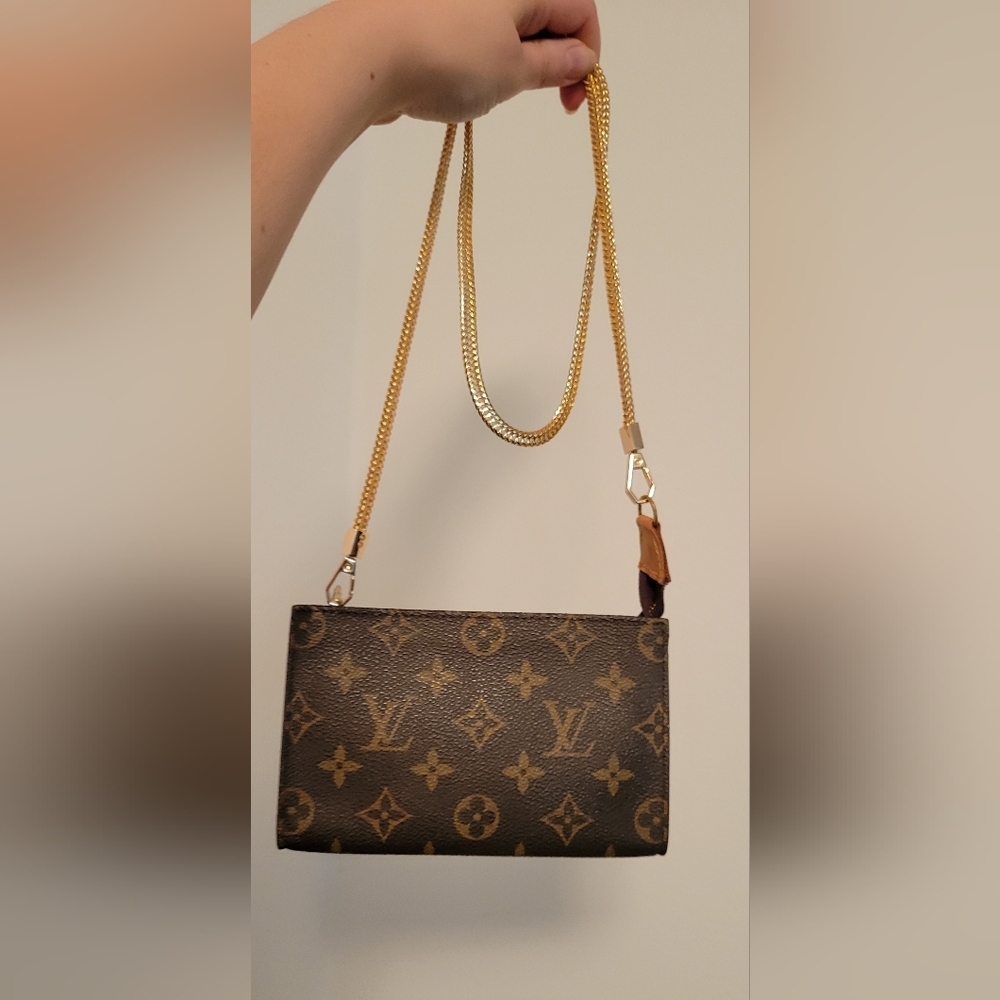 Authentic Louis Vuitton Dark Brown Monogram Pouch !!! - Picture 4 of 12